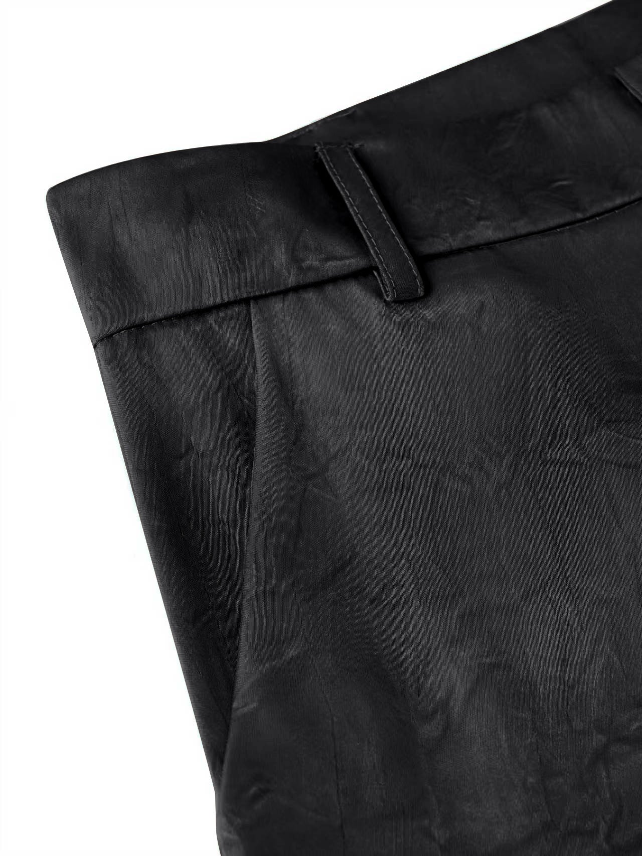 Silky Satin Wide-Leg Trousers