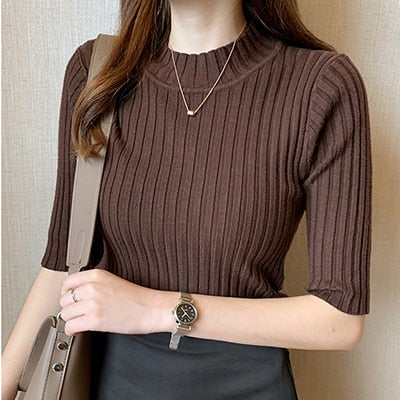 Basic Knit Short-Sleeve Tee