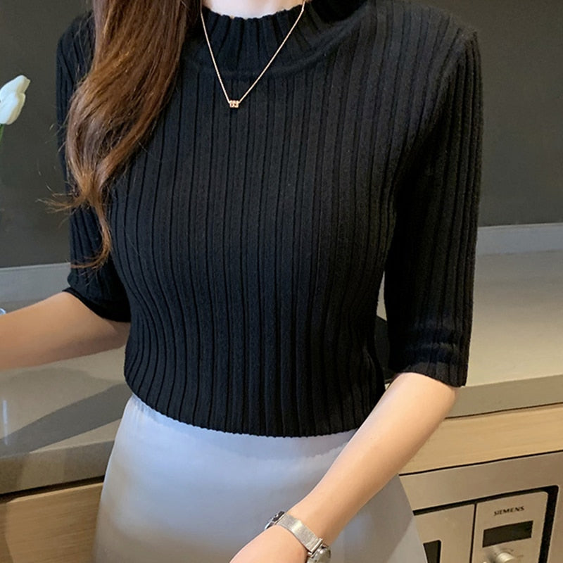 Basic Knit Short-Sleeve Tee