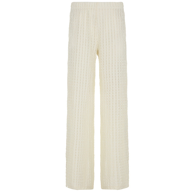 Cutout Straight-Leg Vacation Pants