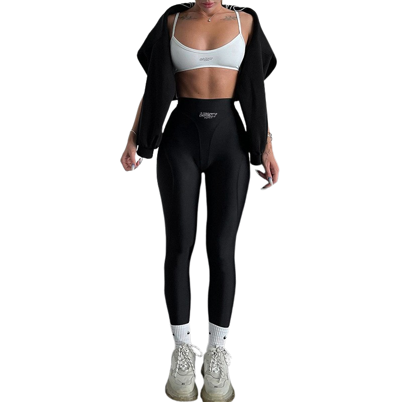 High-Waist Knit Skinny Pants