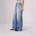 Retro Wide-Leg Straight Jeans