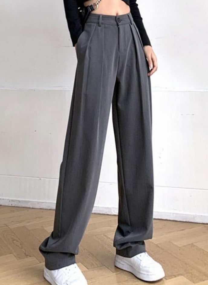 High-Waist Wide-Leg Trousers