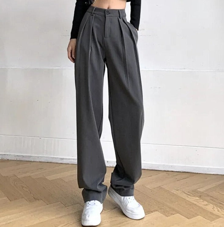 High-Waist Wide-Leg Trousers