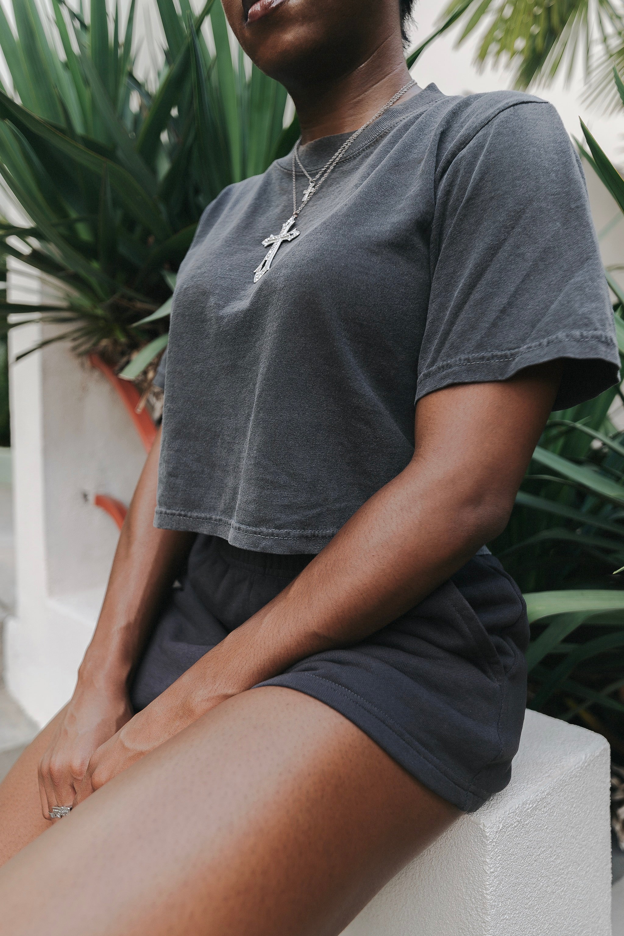 Garment-Dye Cropped Tee