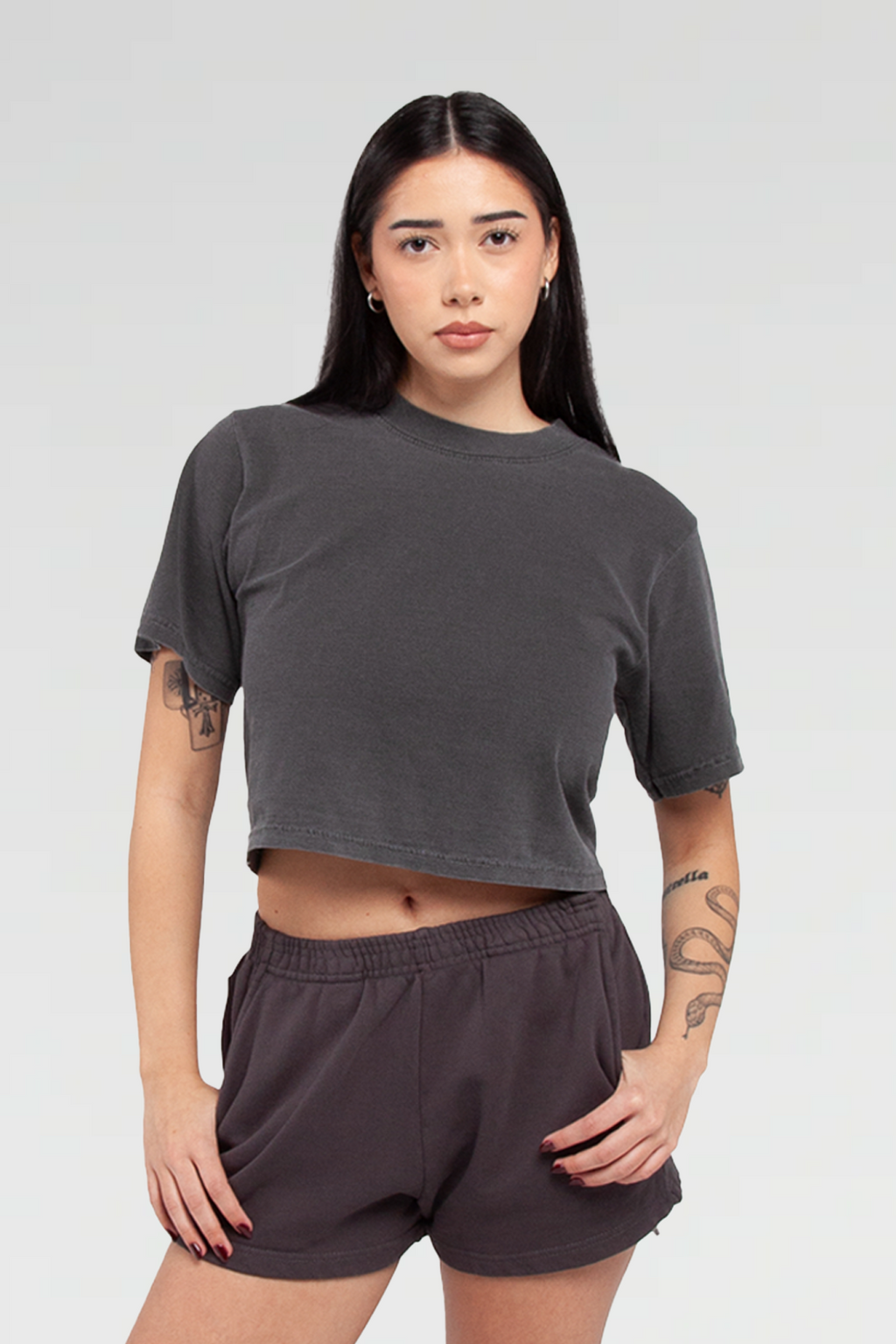 Garment-Dye Cropped Tee