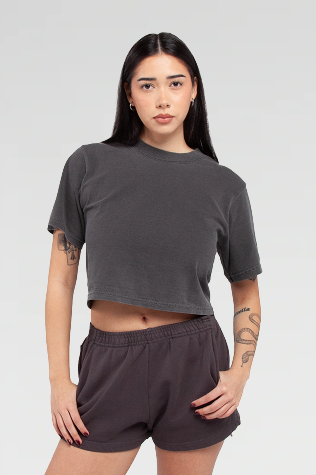 Garment-Dye Cropped Tee